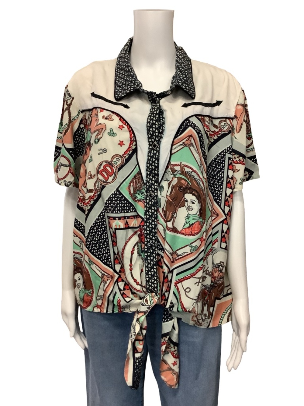 Double D Ranch Button Up Shirt Size:  1X